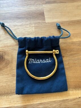 Miansai Screw Cuff Bracelet Gold Tone